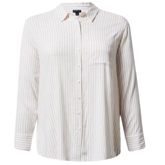 Rayon Slub Drop Shoulder Button-Front Shirt - Picture 3 of 4